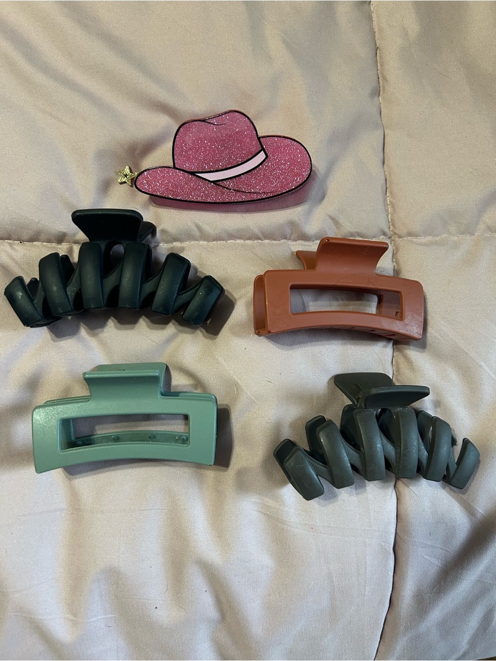 Target Women’s Hair Claw Clip Set — Black, Brown, Teal, Olive